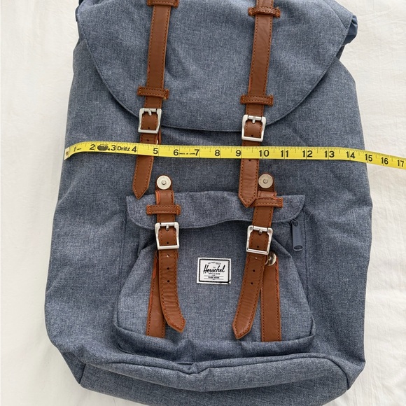 denim backpack herschel Herschel Supply Company Denim Blue and Tan Backpack